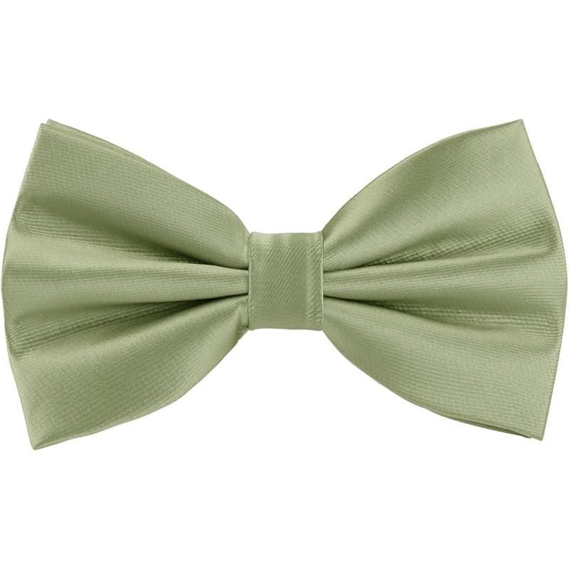 Men's Pre-tied Adjustable Bow Tie - Solid Bow Design, Bowknot, Approx 4.7", Classic Cut, Polyester Silk, Formal Tuxedo Accessory
