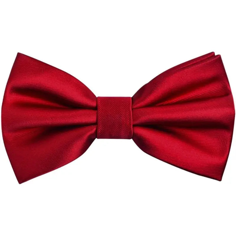 Men's Pre-tied Adjustable Bow Tie - Solid Bow Design, Bowknot, Approx 4.7", Classic Cut, Polyester Silk, Formal Tuxedo Accessory