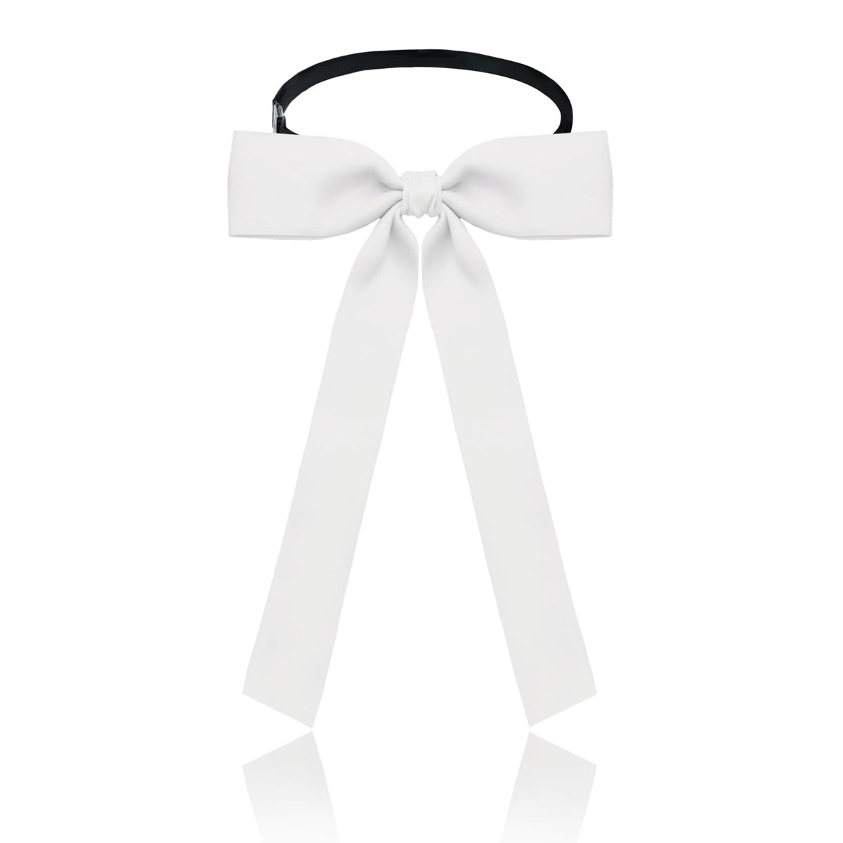 Luckyvestir Western Bow Ties for Men Women, Black/Red Colonel Satin Ribbon String Bow Tie for Costume Uniform
