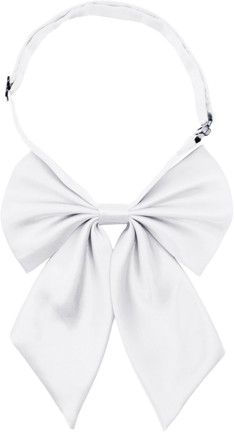 Bow Tie for Women Pre-tied Satin Womens Tie Adjustable Women's Bowknot Bow Tie for Uniform Cosplay Party
