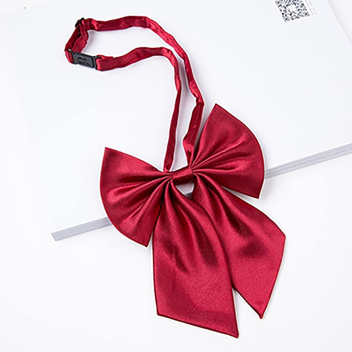 LOPURO Lady Adjustable Pre-tied Bow Tie,Women Uniform Bowtie for Cosplay