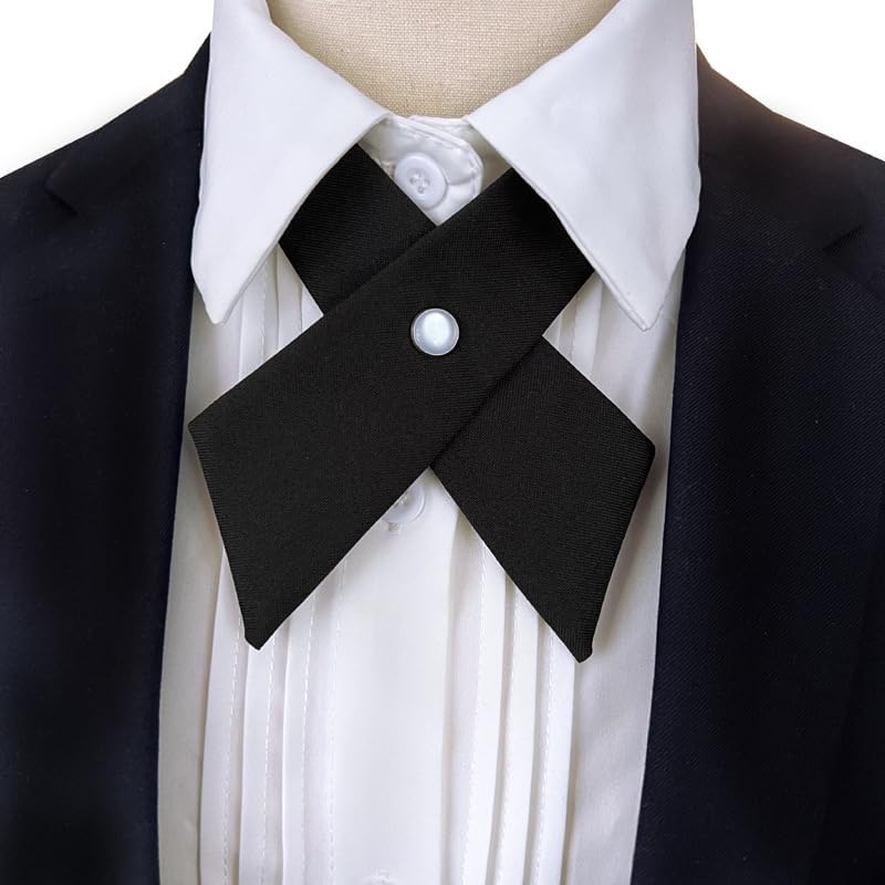 Criss-Cross Bow Tie for Men Women Uniform Adjustable Neck Tie for Girls