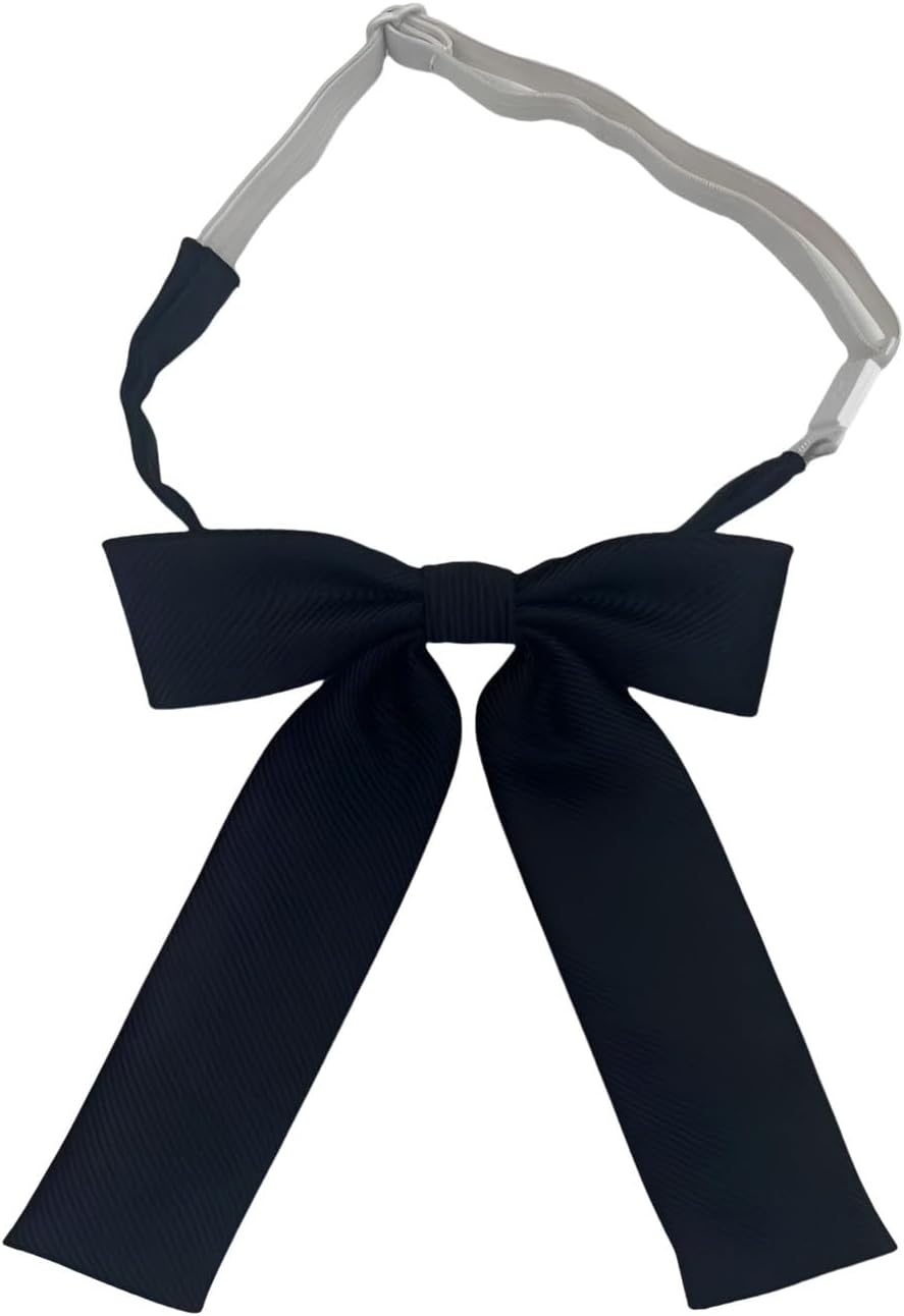 SEVENHEAD Adjustable Neck Strap Length Solid Color Double Layer Solid Color Bow Tie