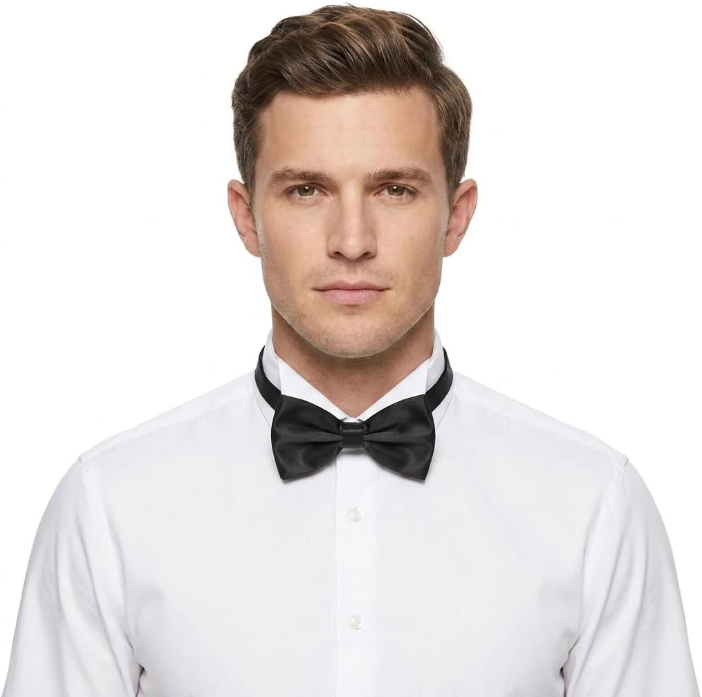 3 Pack Bow Ties for Men - Pre-Tied Bow Tie Adjustable Neck Bowtie