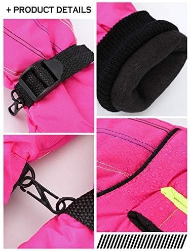 Hicarer 2 Pairs Kids Waterproof Winter Snow Gloves
