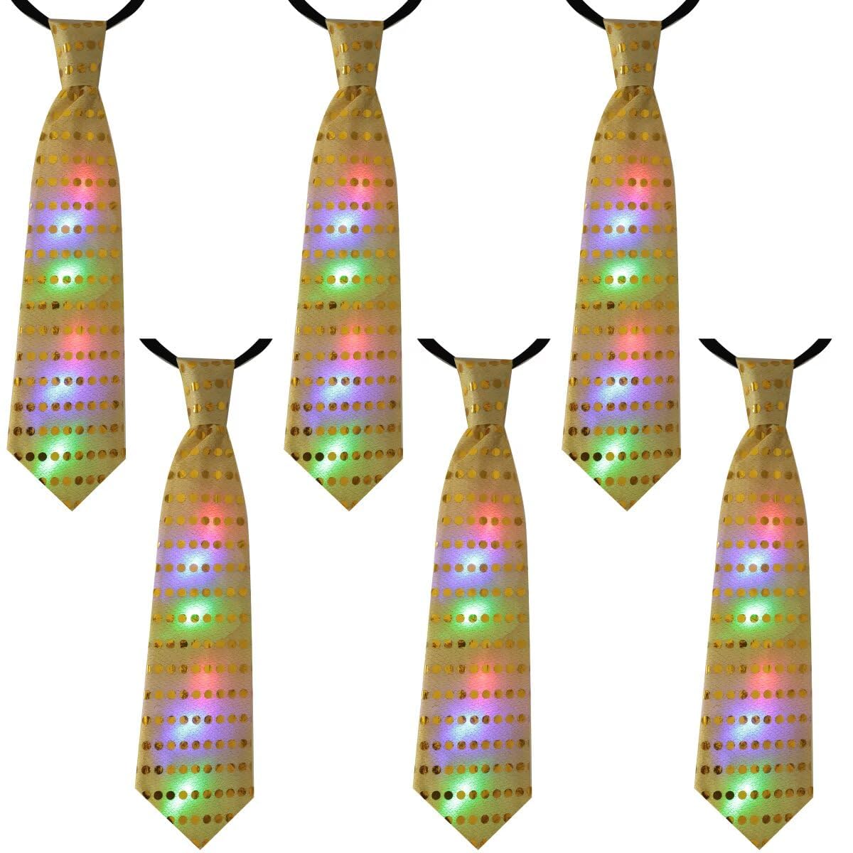 LED Sequin Necktie Electric Bright Light Up Men's Bow Ties Women Kids Flashing Bowties Glow Party Rave Festival School