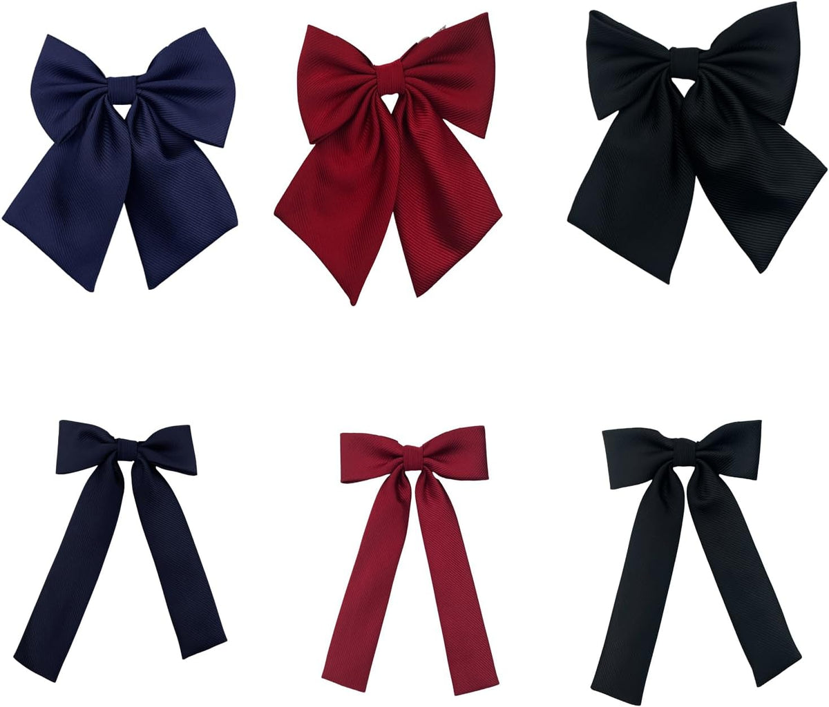 SEVENHEAD Adjustable Neck Strap Length Solid Color Double Layer Solid Color Bow Tie