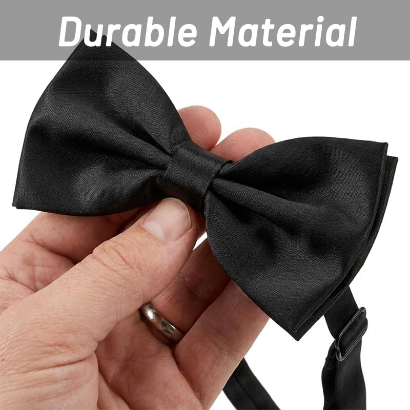 3 Pack Bow Ties for Men - Pre-Tied Bow Tie Adjustable Neck Bowtie