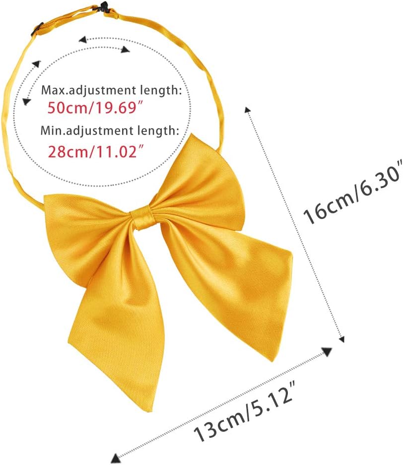 uxcell Women's Pre-Tied Bow Tie Adjustable Solid Bowknot