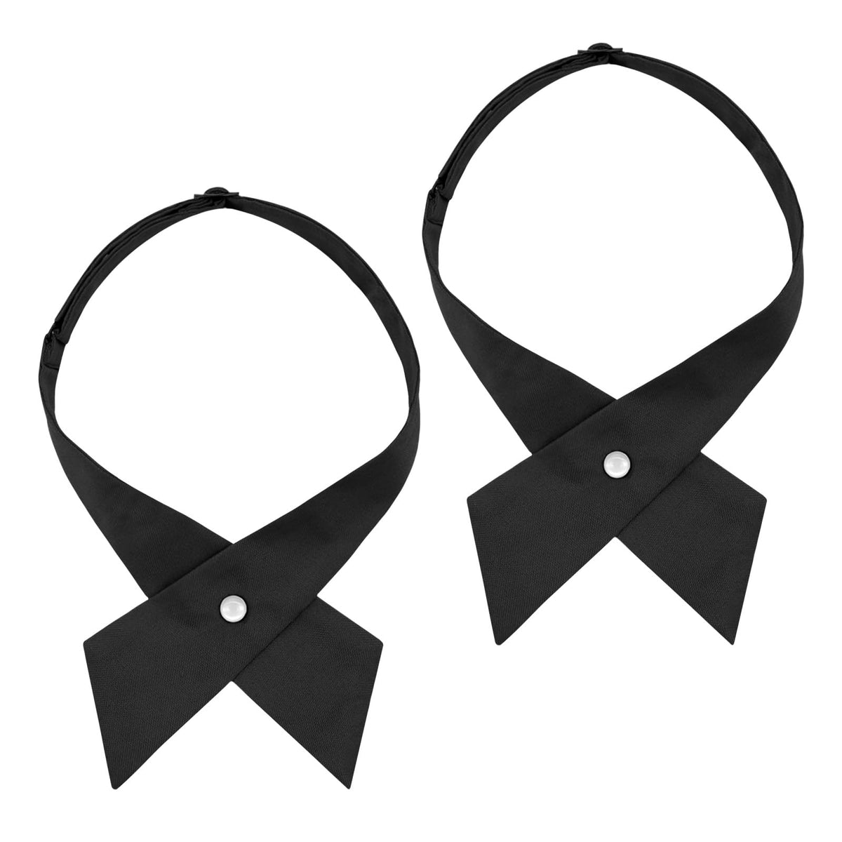 Bow Ties for Women Criss-Cross Tie Solid Color Neck Tie for Women Girls Boys School Uniform Shirts Blouses Cosplay