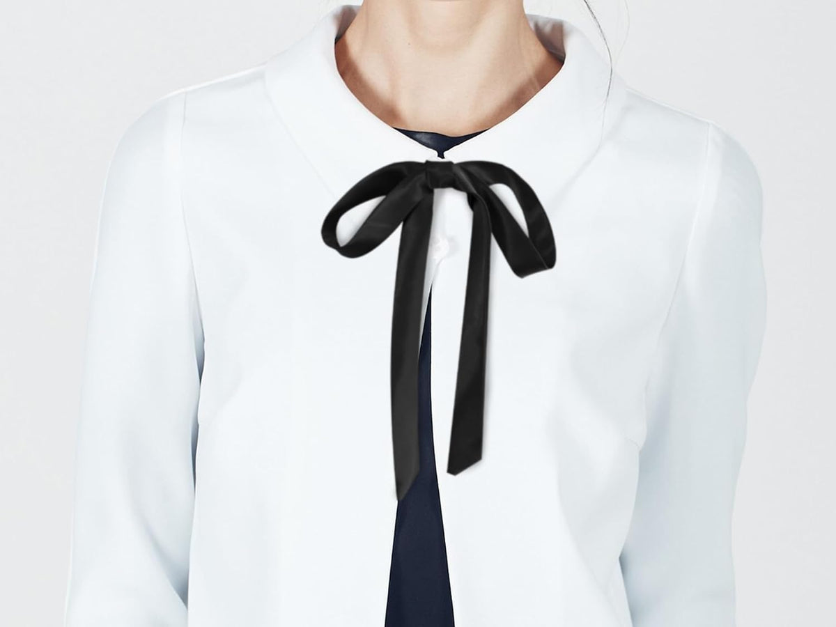 LJBFNN Bow Ties for Women Self Tie Satin Ribbon Bow Ties for Uniform Cosplay Womens Accessory