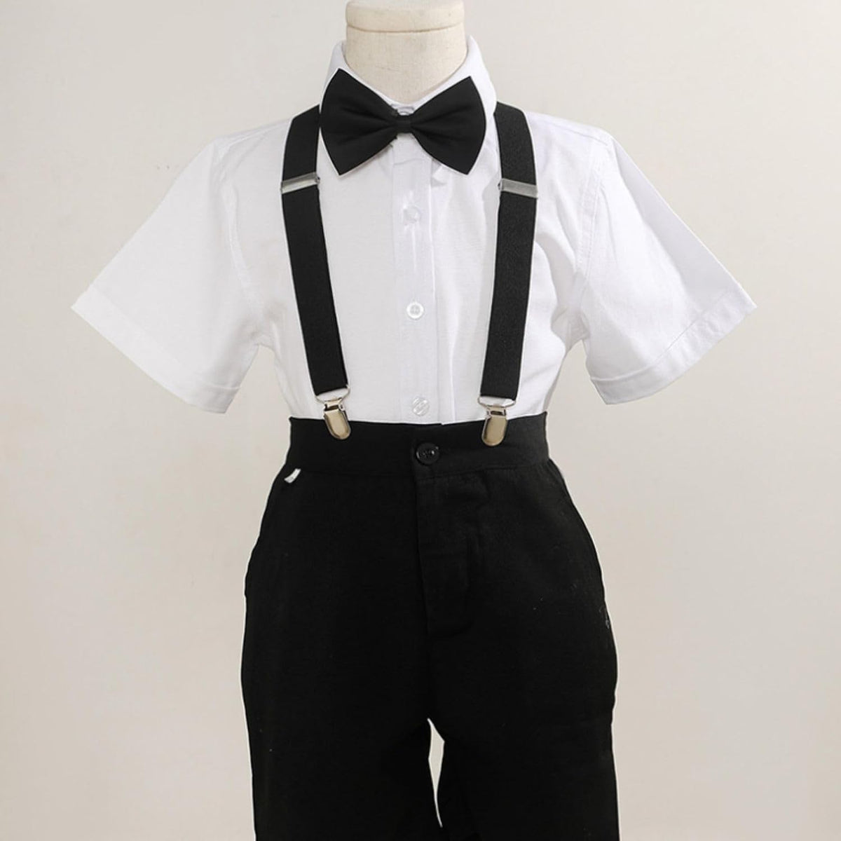 Child Kids Suspenders Bowtie Set with Glasses,for Boys and Girls