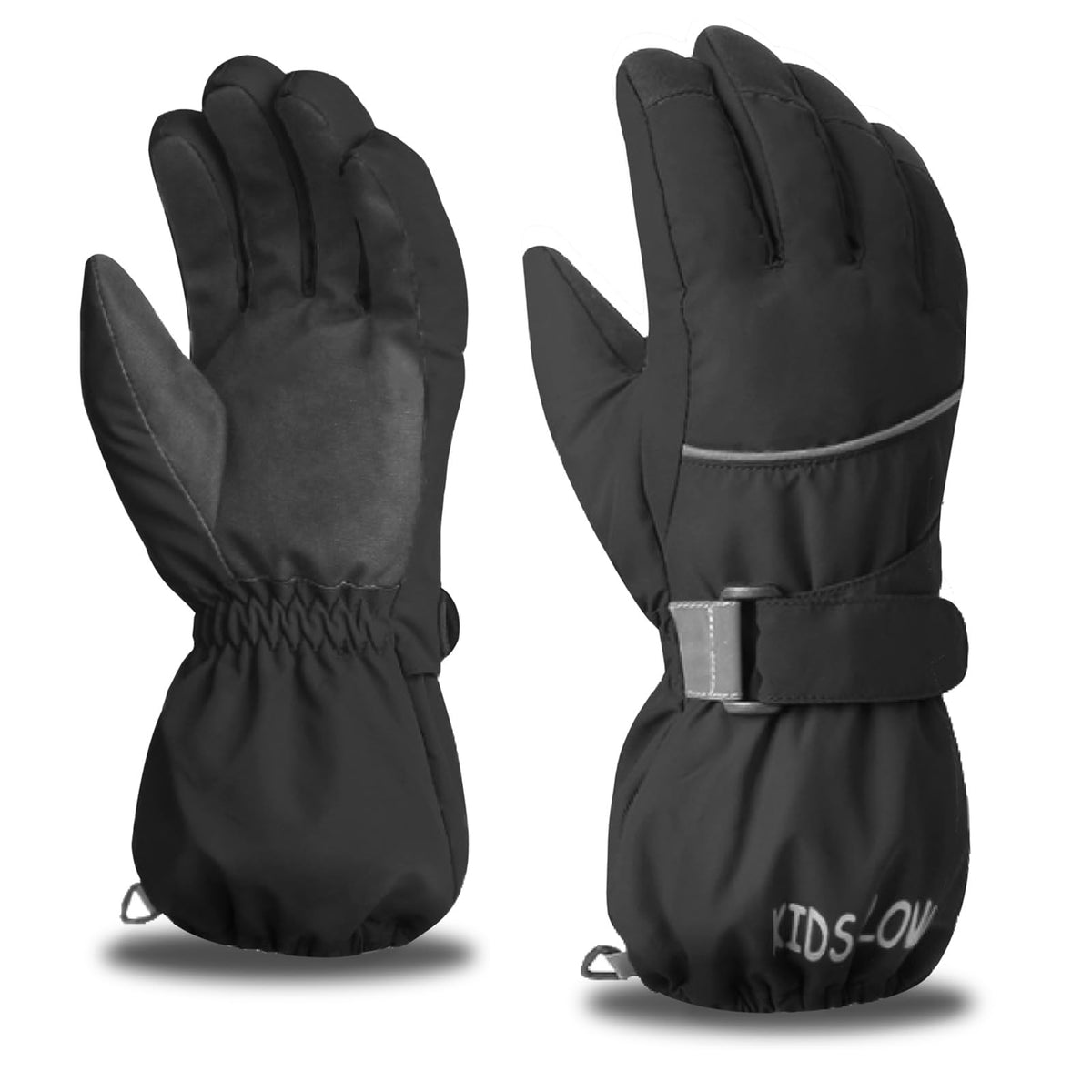 Azarxis Kids Ski Snow Gloves, Waterproof Winter Mittens for Boys Girls
