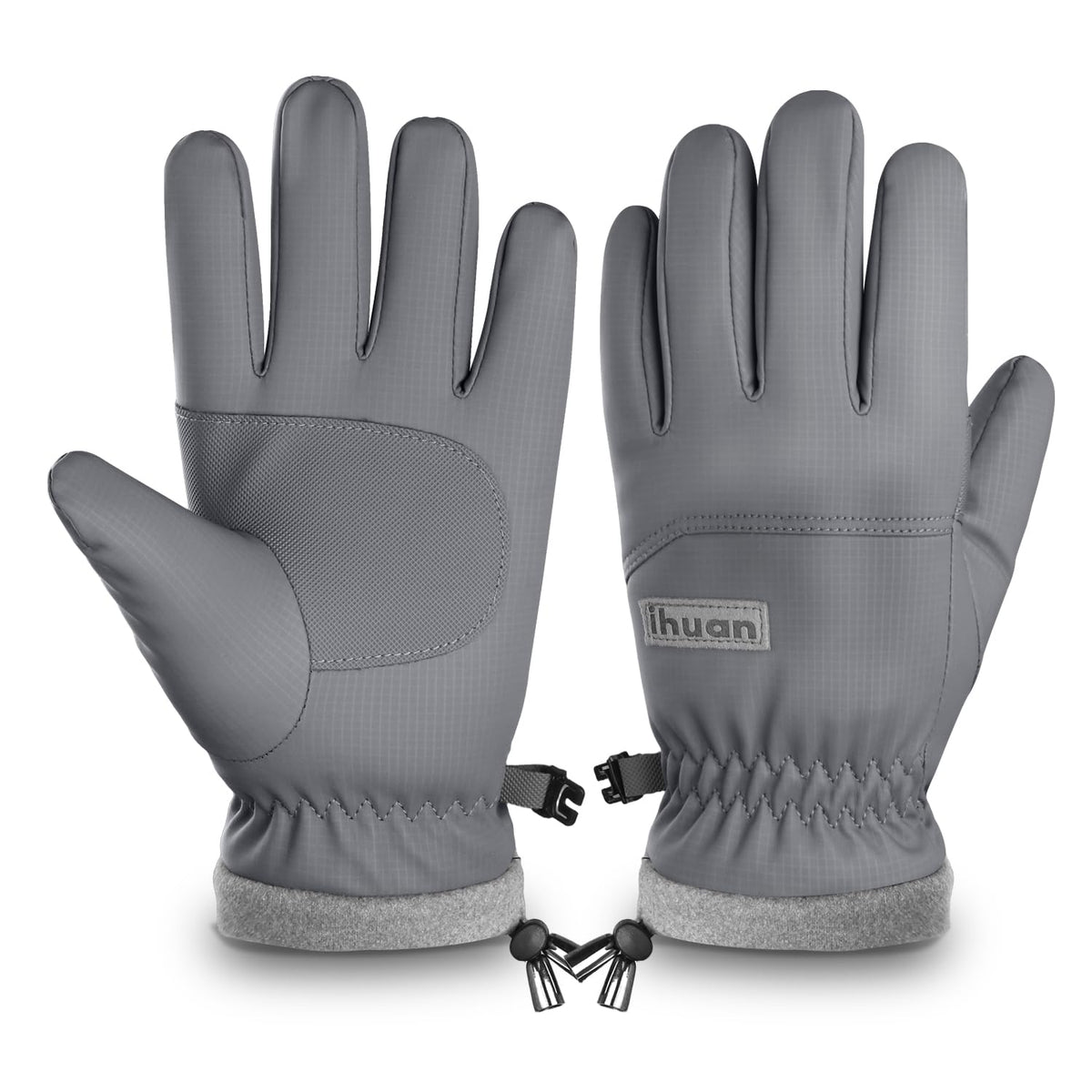 ihuan Kids Winter Waterproof Ski Gloves, Snowboarding Touchscreen Snow Cycling Running Gloves for Boys Girls