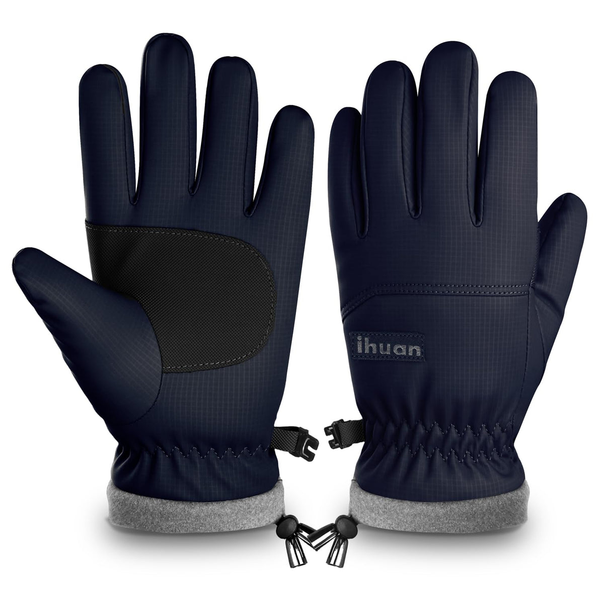ihuan Kids Winter Waterproof Ski Gloves, Snowboarding Touchscreen Snow Cycling Running Gloves for Boys Girls