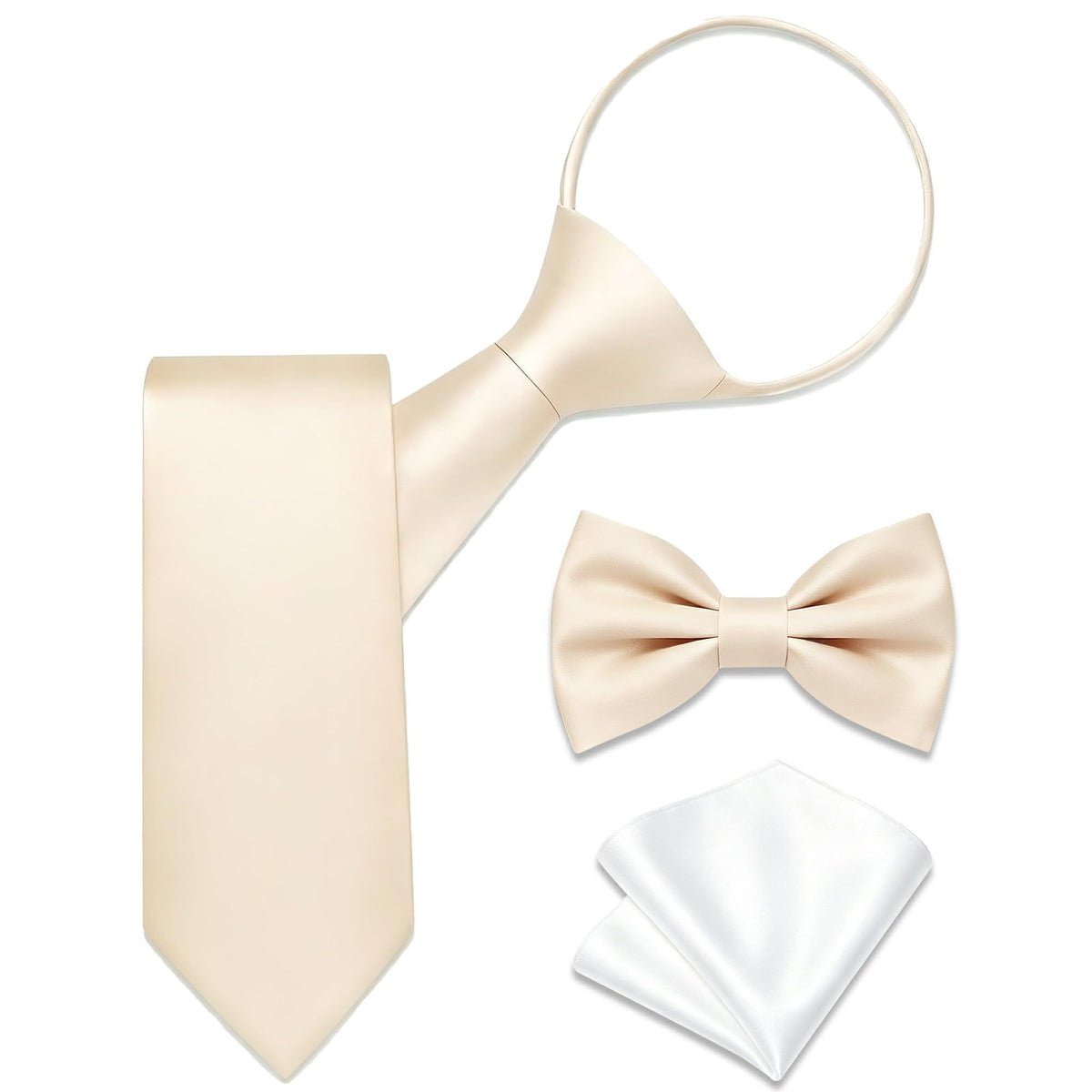 Boys Pre-Tied Zipper Necktie 3-Piece Set