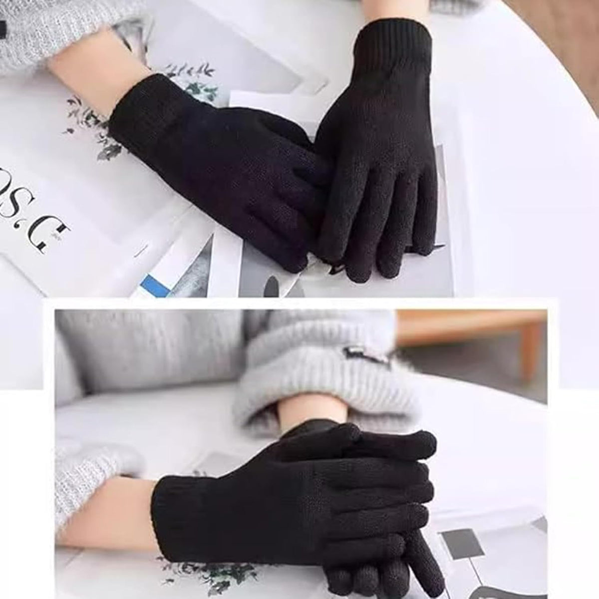 6 Pairs Winter Magic Gloves Knit Gloves for Kids Gloves Boys Winter Gloves