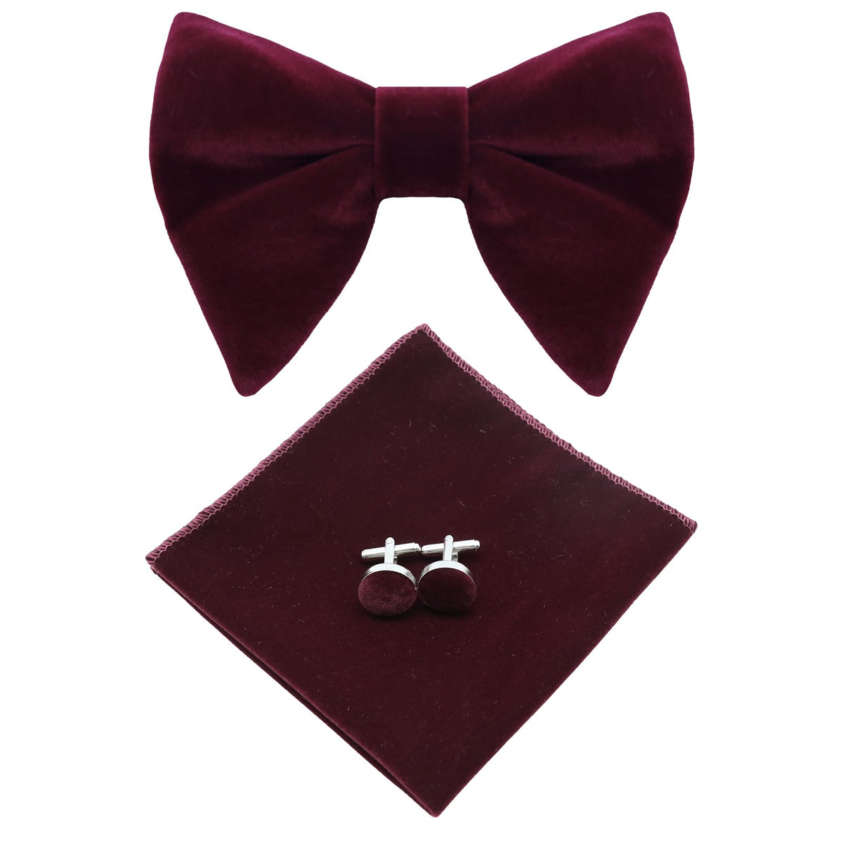 Luckyvestir Men's Velvet Bow Tie, Pre-Tied Adjustable Bowties, Silk Black Neckties for Men Women for Party Business Gift