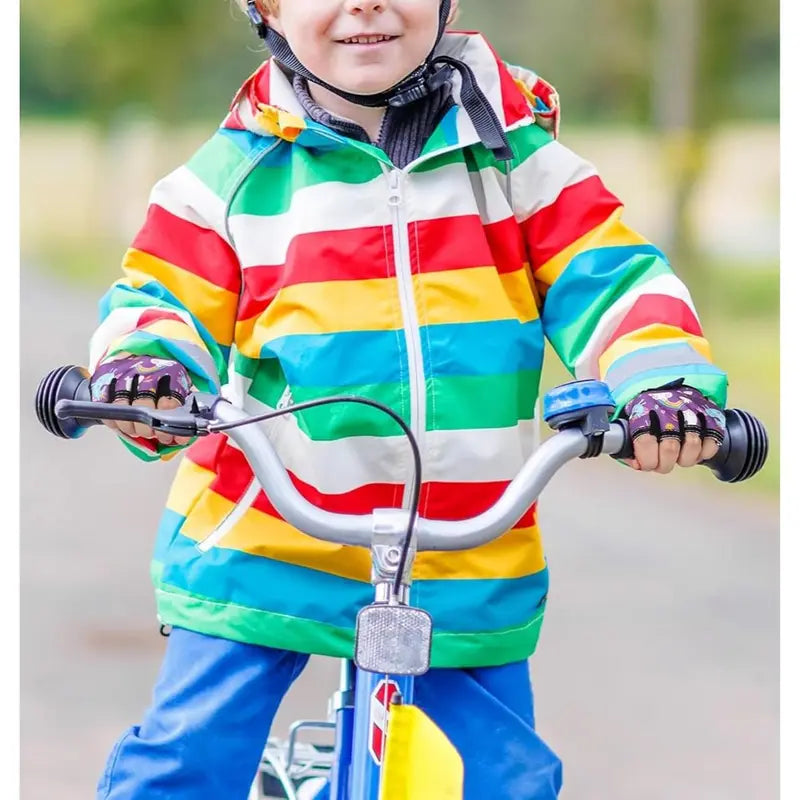 F-HBL14 3 Pairs Kids Bike Gloves Kids Half Finger Fingerless Workout Gloves Non-Slip Gel for Bike Motorcycle