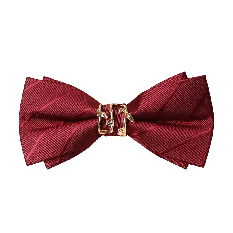 OIDEA Men's Skin-Friendly Satin Bow Ties - Pre-Tied Solid Bowknot, Adjustable Strap, Alloy Vine Buckle, Polyester Fabric, Easy Maintenance for Weddings, Business Events