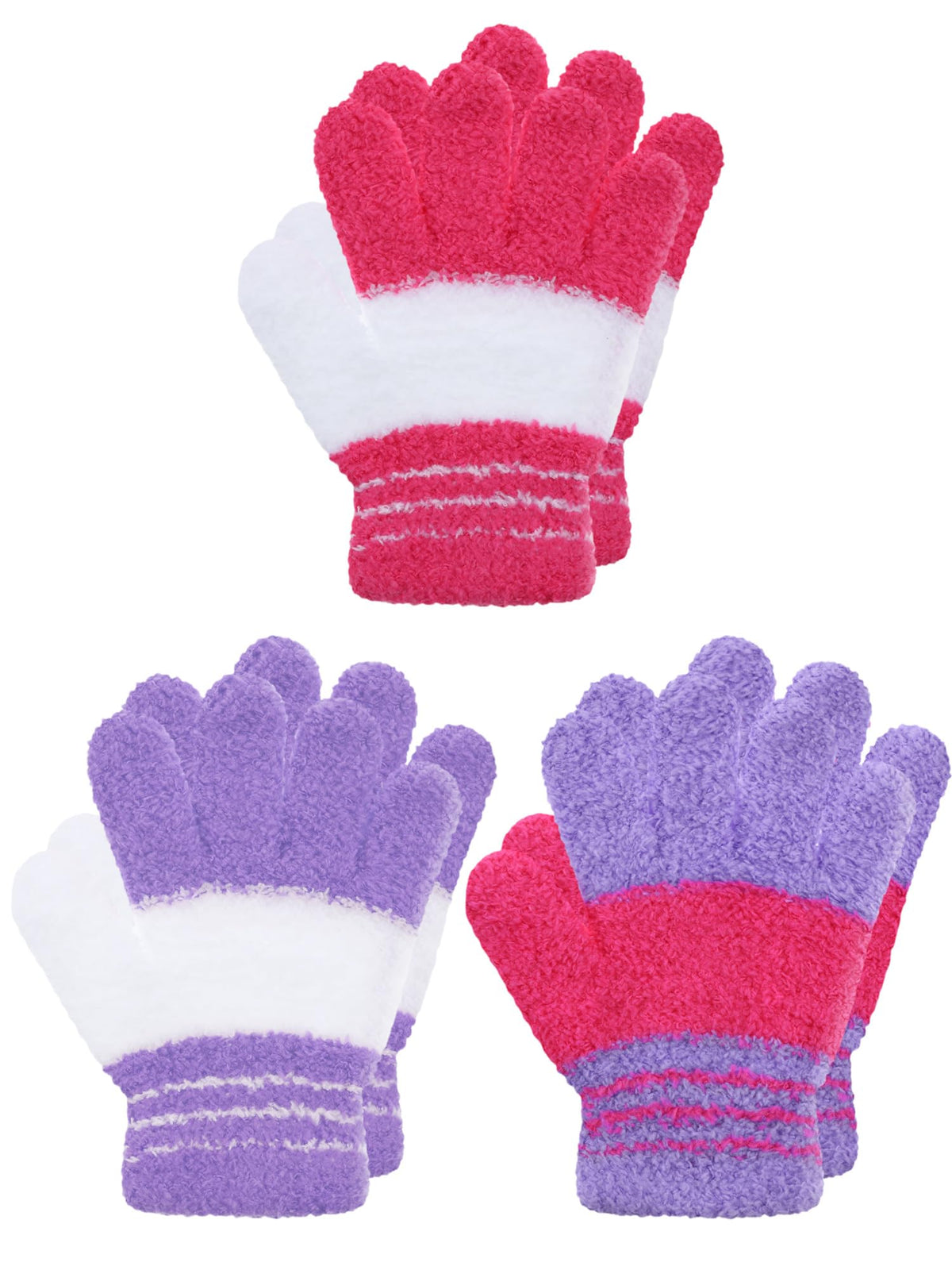 EBOOT 3 Pairs Winter Kids Gloves Warm