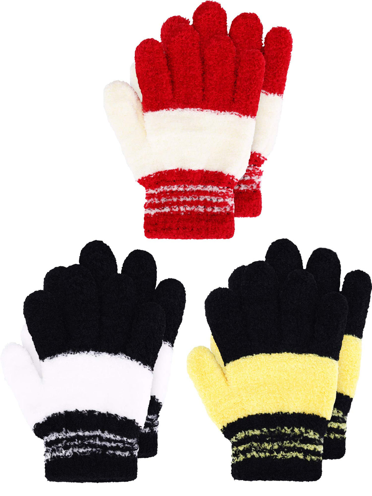 EBOOT 3 Pairs Winter Kids Gloves Warm