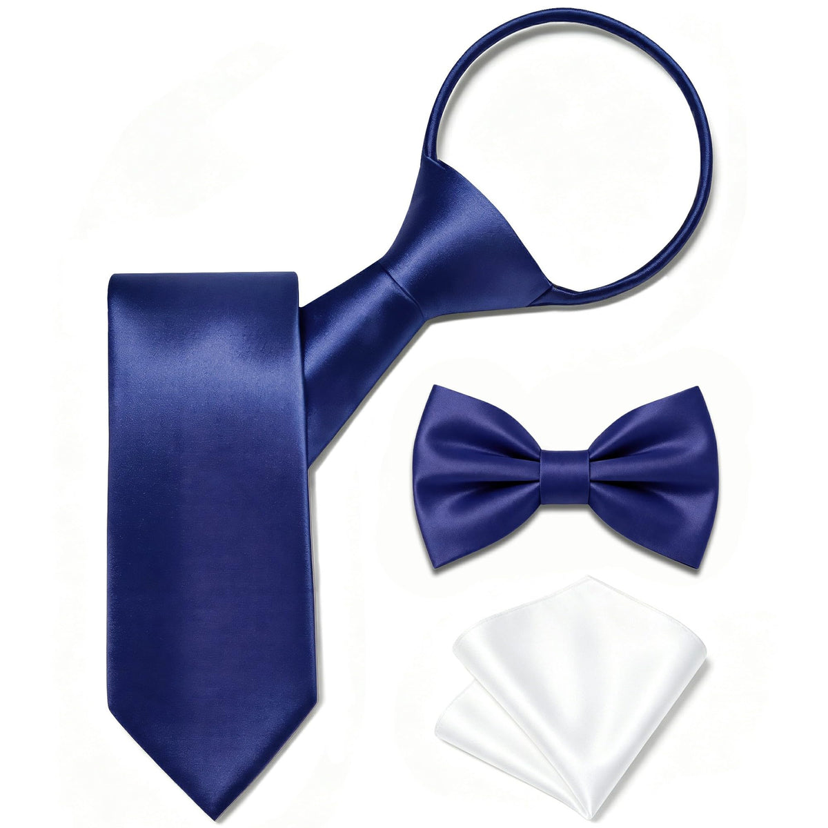 Boys Pre-Tied Zipper Necktie 3-Piece Set