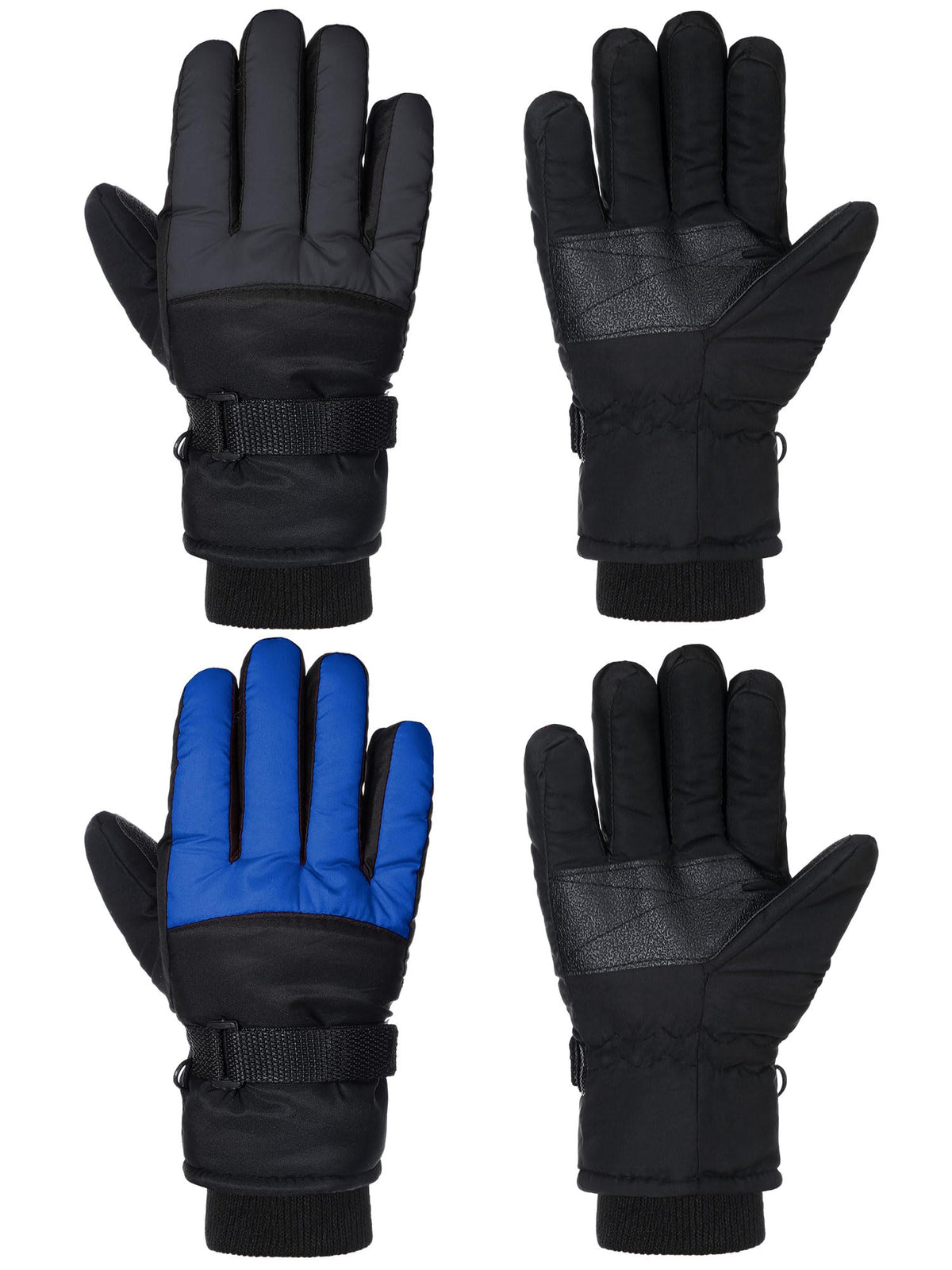 SATINIOR 2 Pair Kids Waterproof Winter Gloves