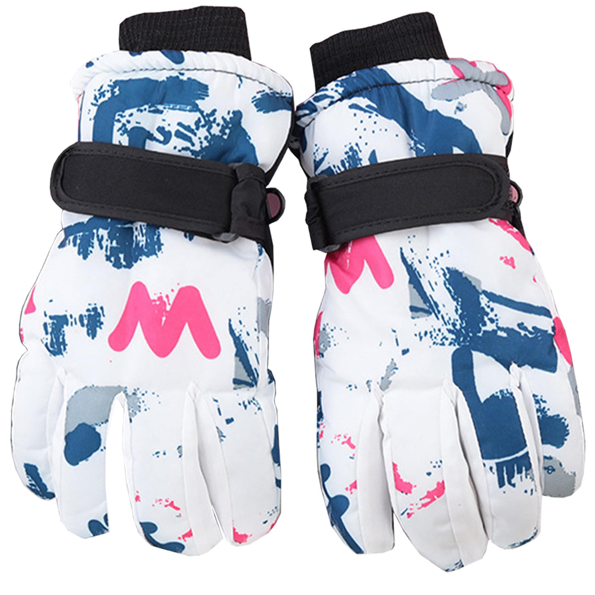 Kids Winter Ski Snow Gloves, Waterproof Snowboard Gloves Boys Girls 5-10