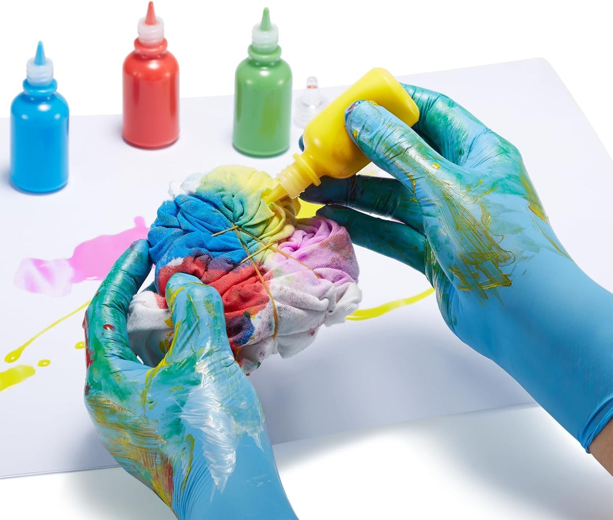 Kids Disposable Nitrile Gloves, Latex Free Glove for Children, Powder Free- for Crafting, Painting, Cooking, Cleaning-100 PCS