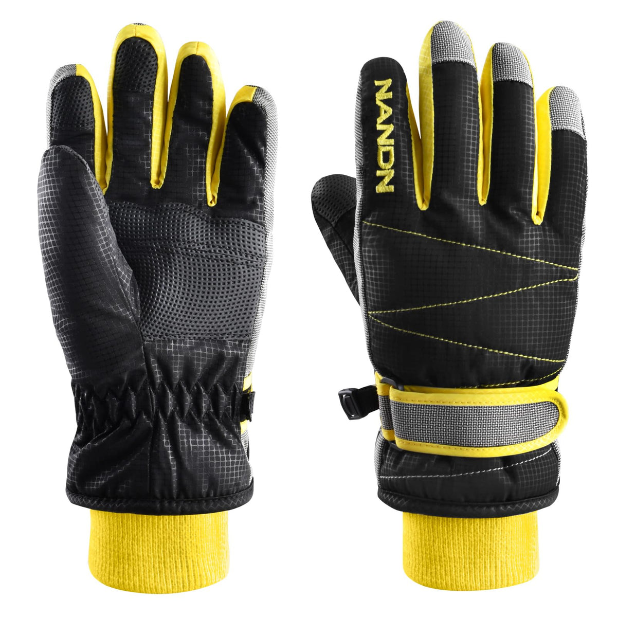 Azarxis Kids Ski Snow Gloves, Waterproof Winter Mittens for Boys Girls