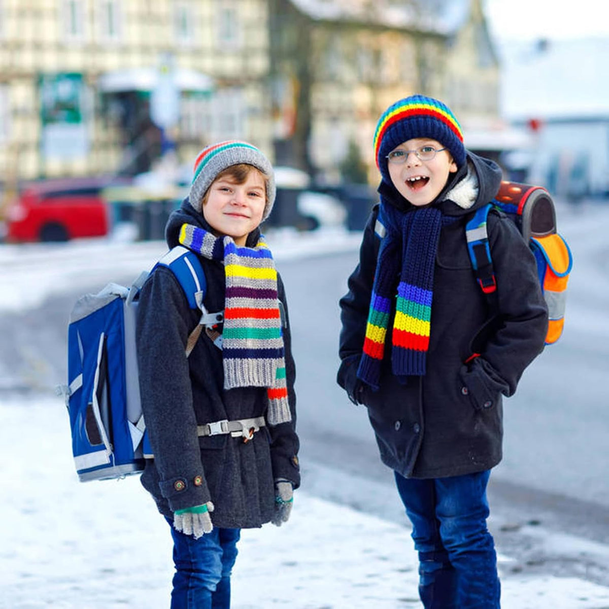 3 Pairs Magic Gloves Kids 3-12 Boys Girls Black Knit Gloves Warm Winter