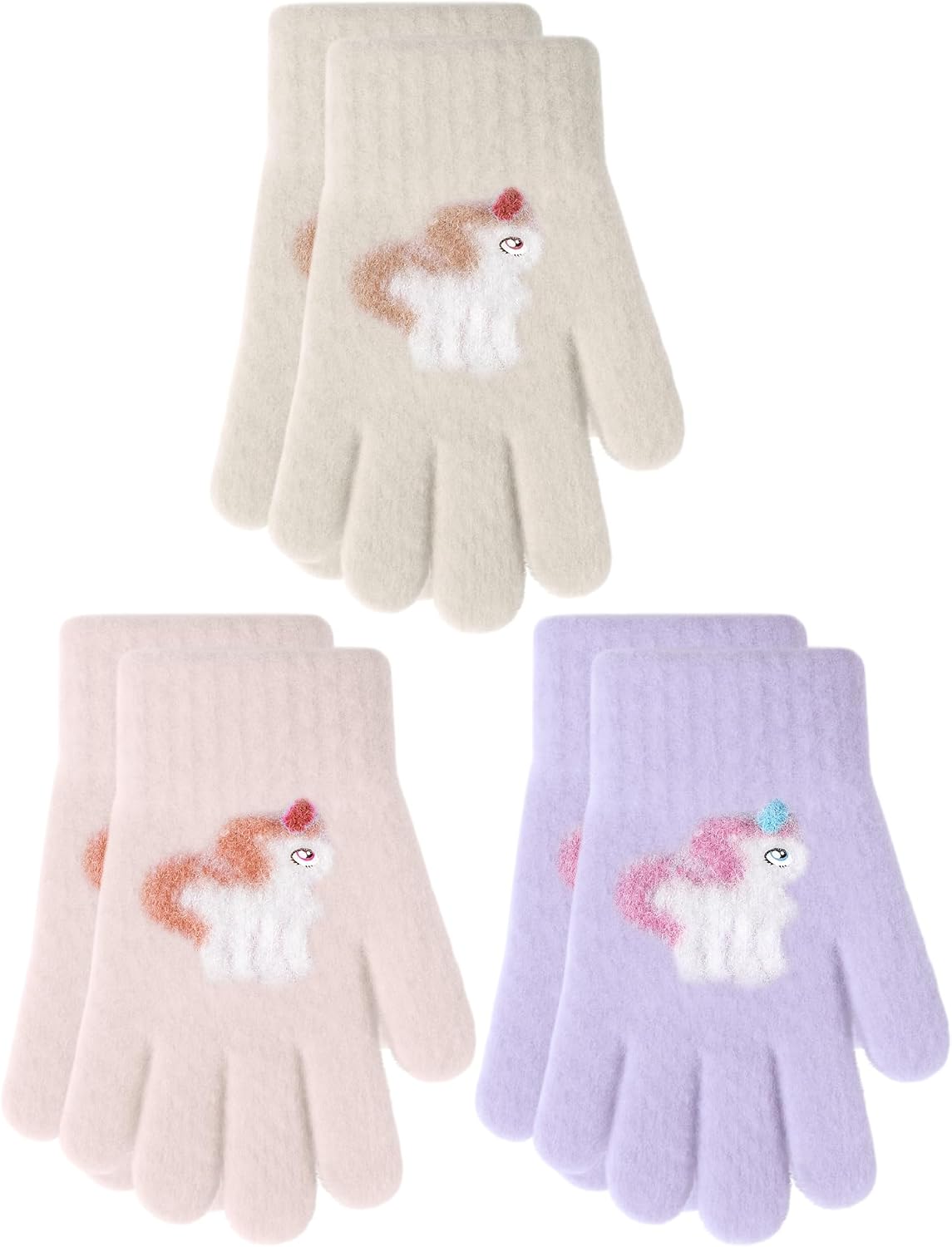 EBOOT 3 Pairs Winter Kids Gloves Warm