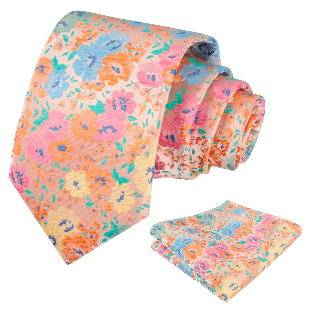 Alizeal Mens 3.15'' Colorful Flower Necktie Set