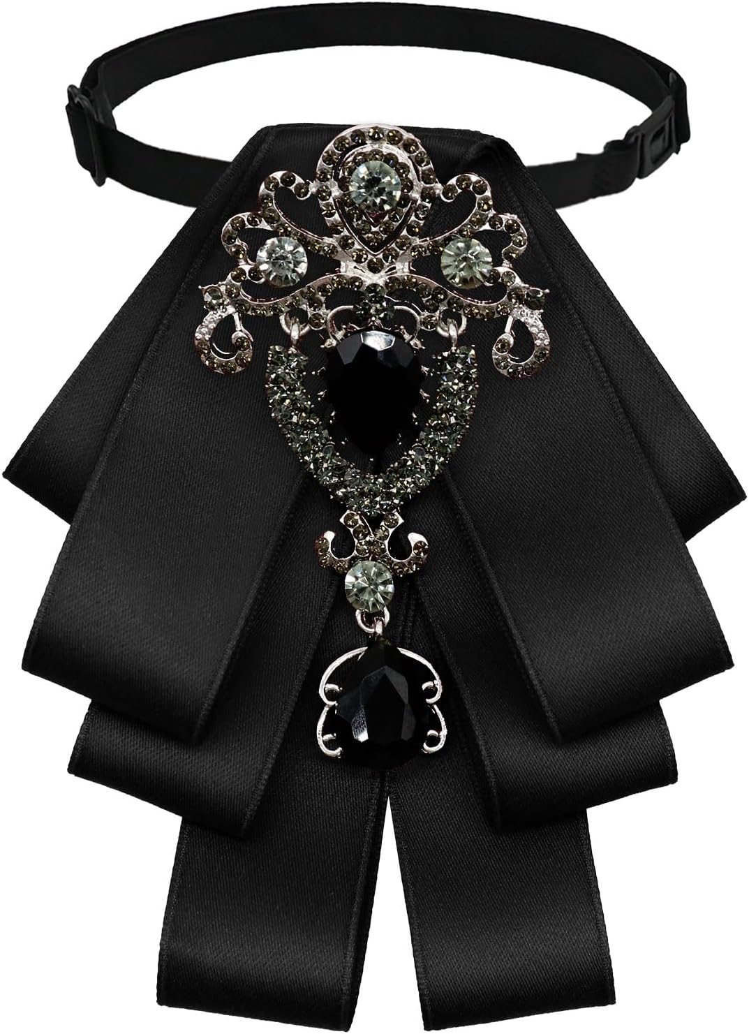 LJBFNN Bow Ties for Men Women, Womens Bow Tie Adjustable Pre-Tied Rhinestone Bowties Men for Suit Tuxedo Vest Shirt Uniform