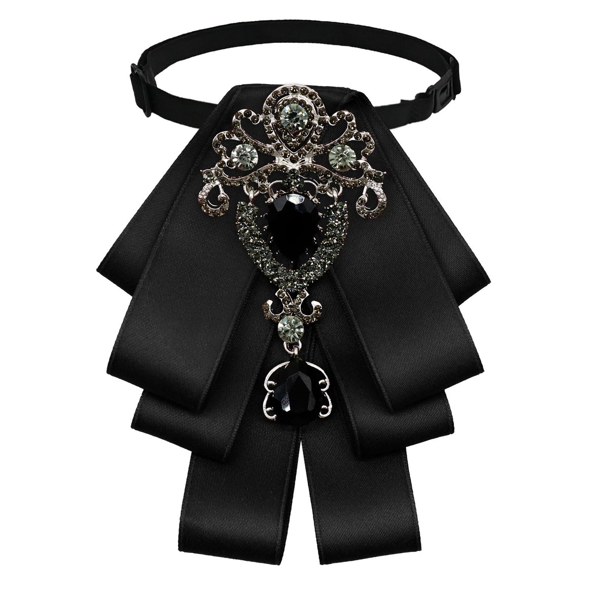 LJBFNN Bow Ties for Men Women, Womens Bow Tie Adjustable Pre-Tied Rhinestone Bowties Men for Suit Tuxedo Vest Shirt Uniform