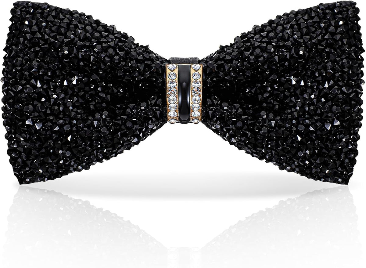 Ymapinc Rhinestone Bow Tie, Sparkly Bow Tie Adjustable