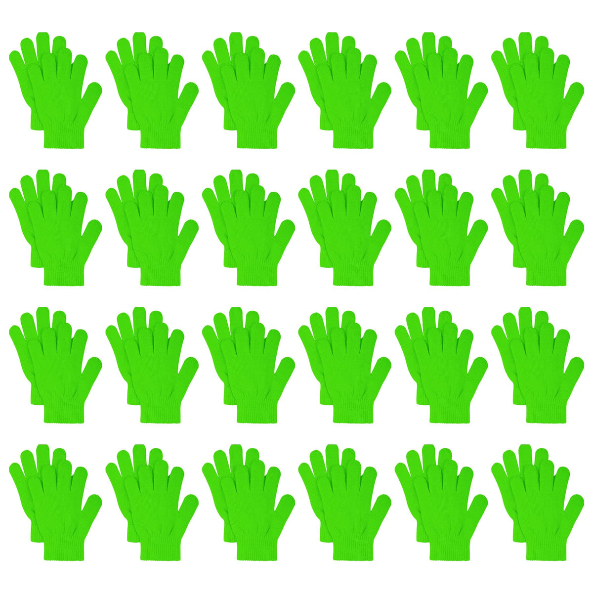 jiebor 24 Pairs Kids Warm Winter Knit Gloves for Boys Girls Children