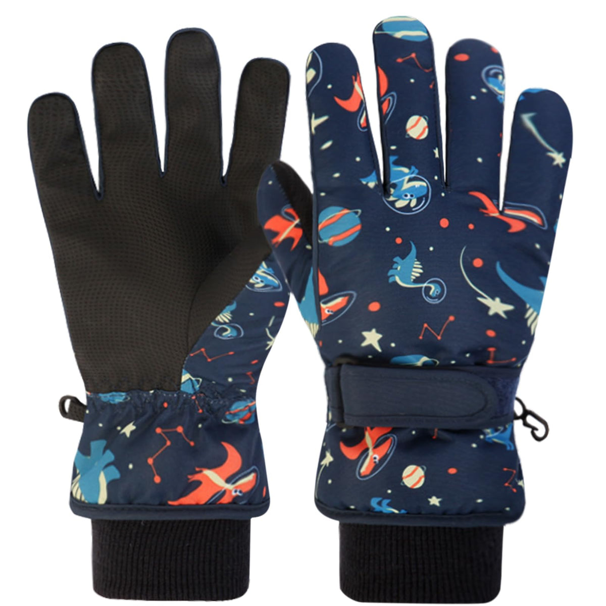 Azarxis Kids Ski Snow Gloves, Waterproof Winter Mittens for Boys Girls