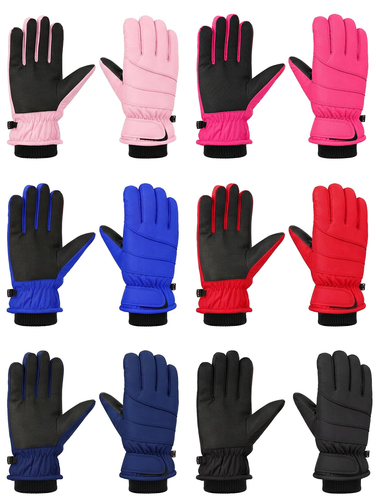 Bencailor 6 Pairs Kids Winter Snow Gloves