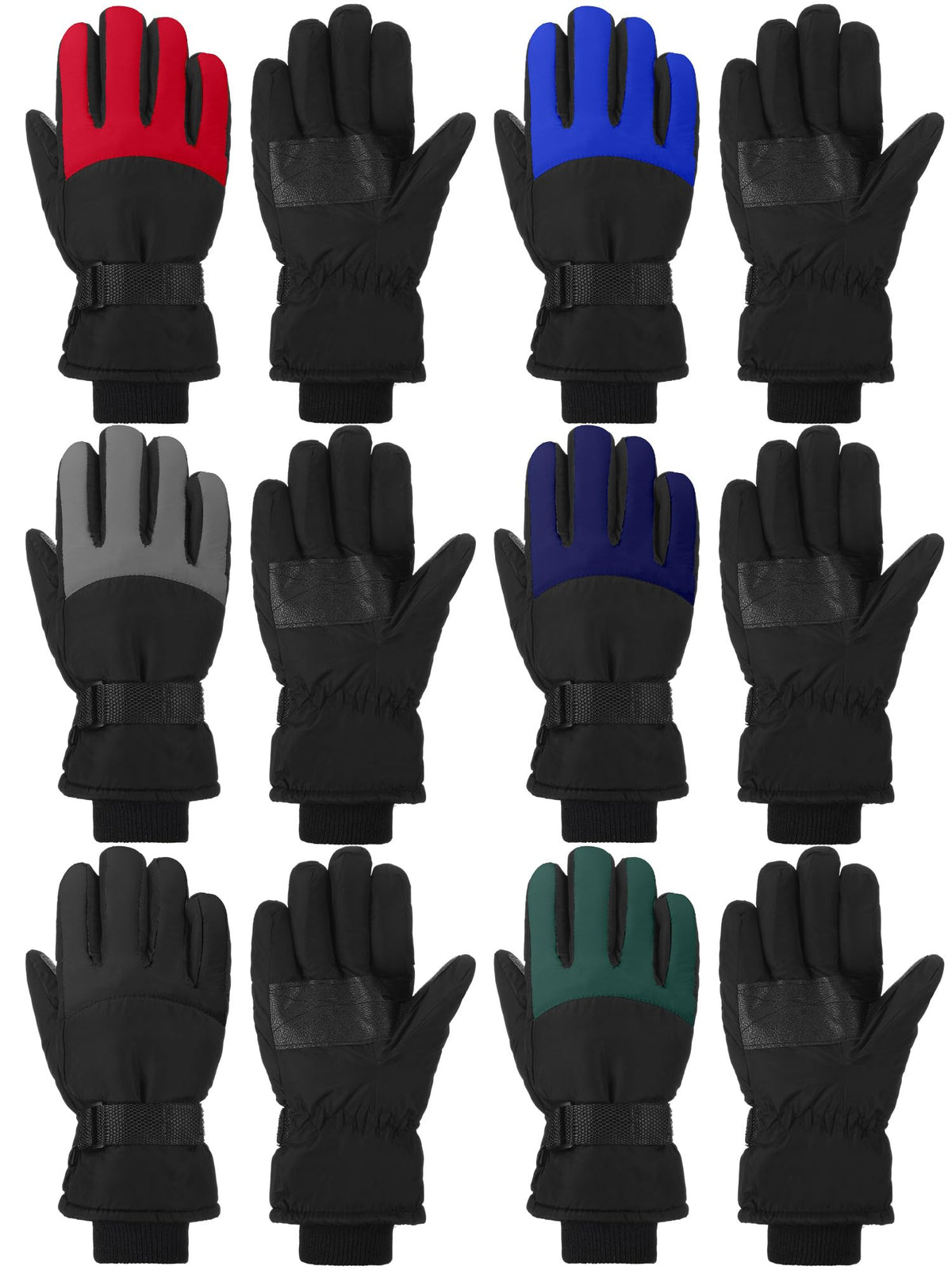 Bencailor 6 Pairs Kids Winter Snow Gloves