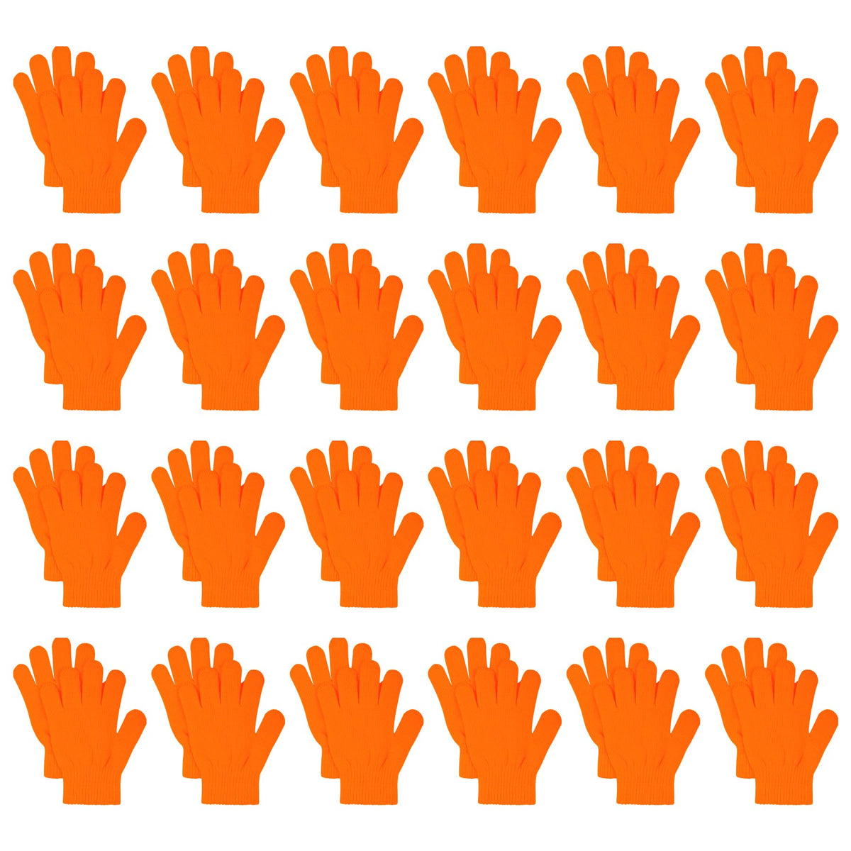 jiebor 24 Pairs Kids Warm Winter Knit Gloves for Boys Girls Children