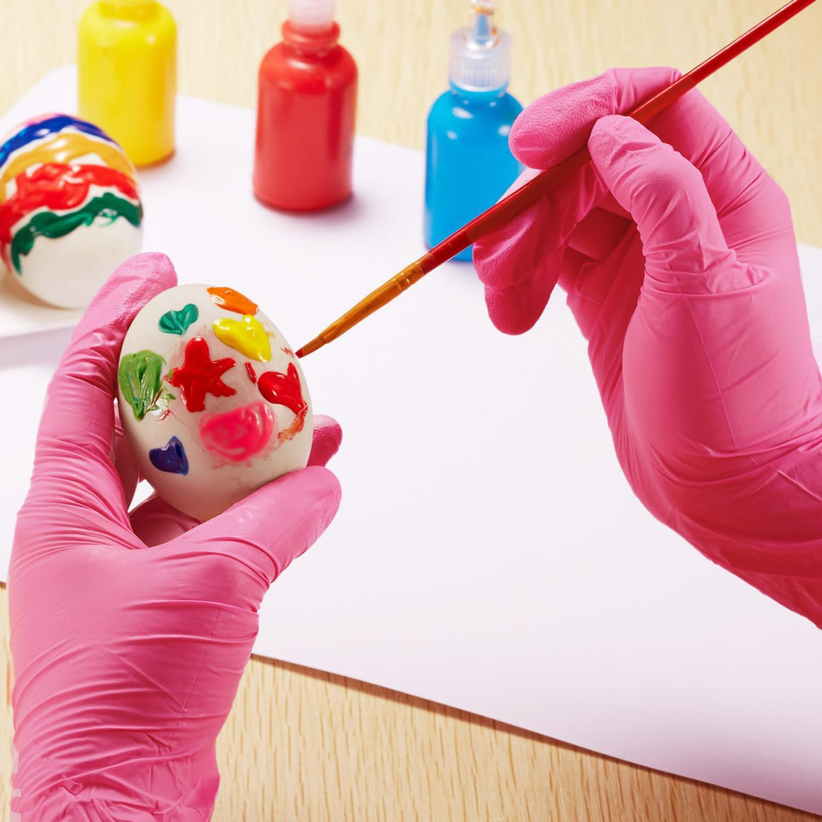 Kids Gloves Disposable, Nitrile Glove for Children, Latex Free Gloves, Powder Free- for Crafting, Painting, Cleaning- 100 PCS