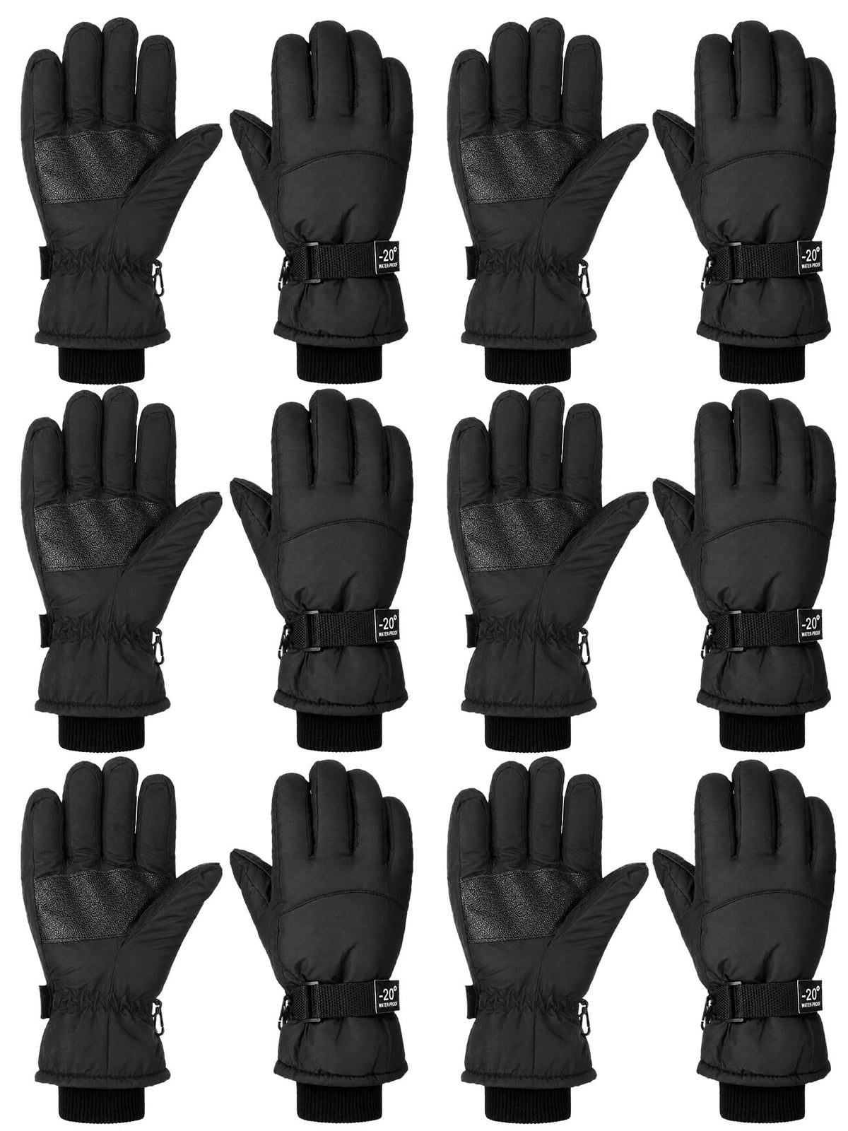 Bencailor 6 Pairs Kids Winter Snow Gloves