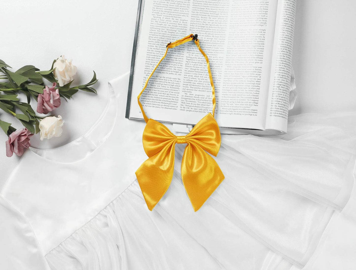 uxcell Women's Pre-Tied Bow Tie Adjustable Solid Bowknot