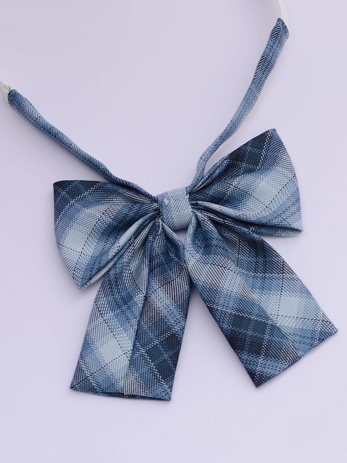 Women's Classic Plaid Bow Tie Adjustable Pre-Tied Bowtie