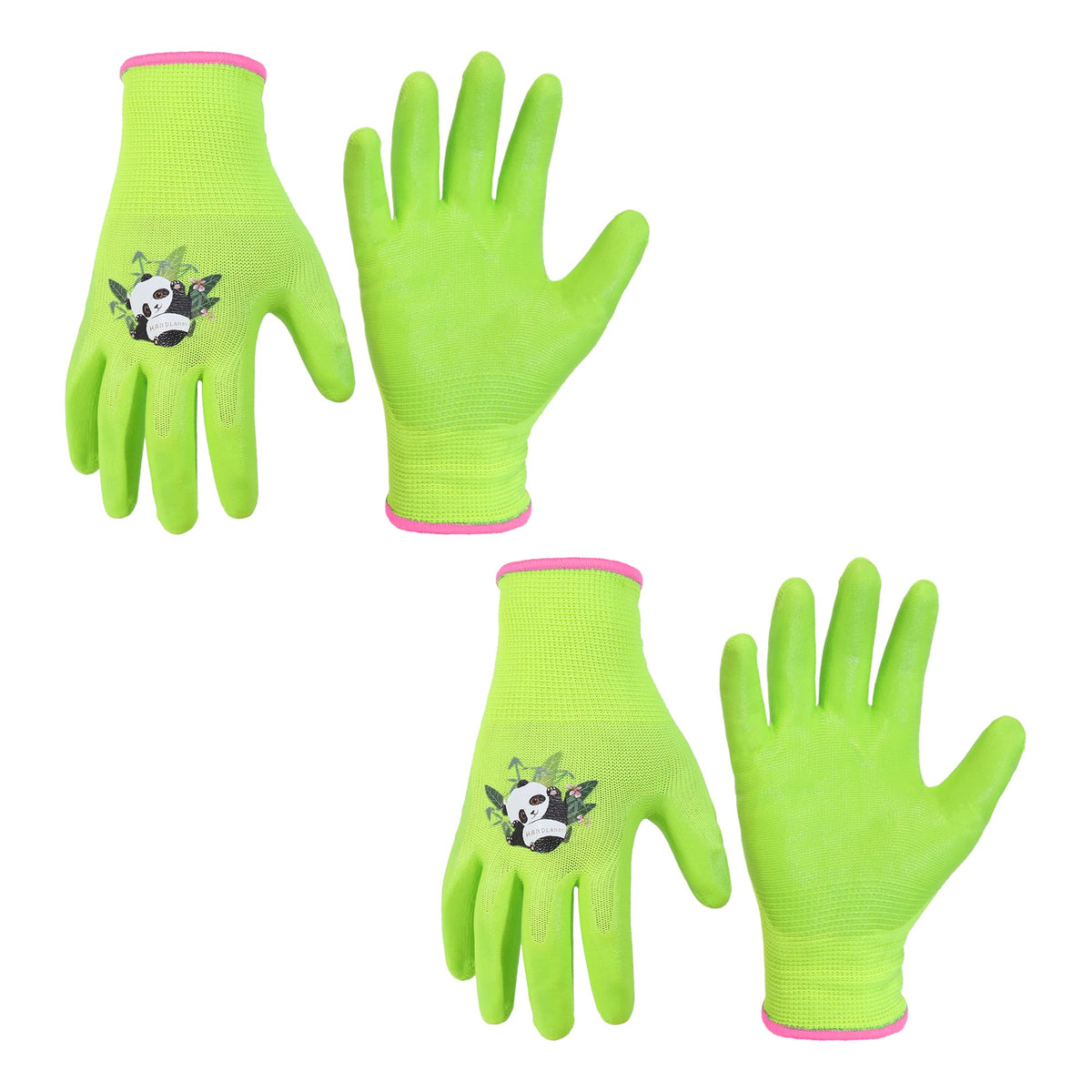 HANDLANDY 2 Pairs Kids Gardening Gloves, Grippy Kids Work Gloves, M