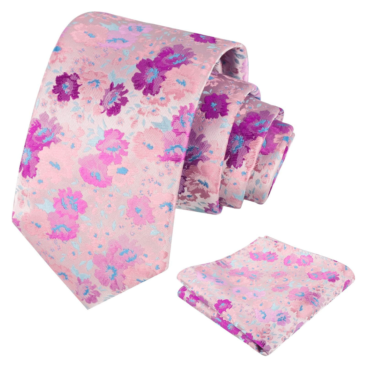 Alizeal Mens 3.15'' Colorful Flower Necktie Set