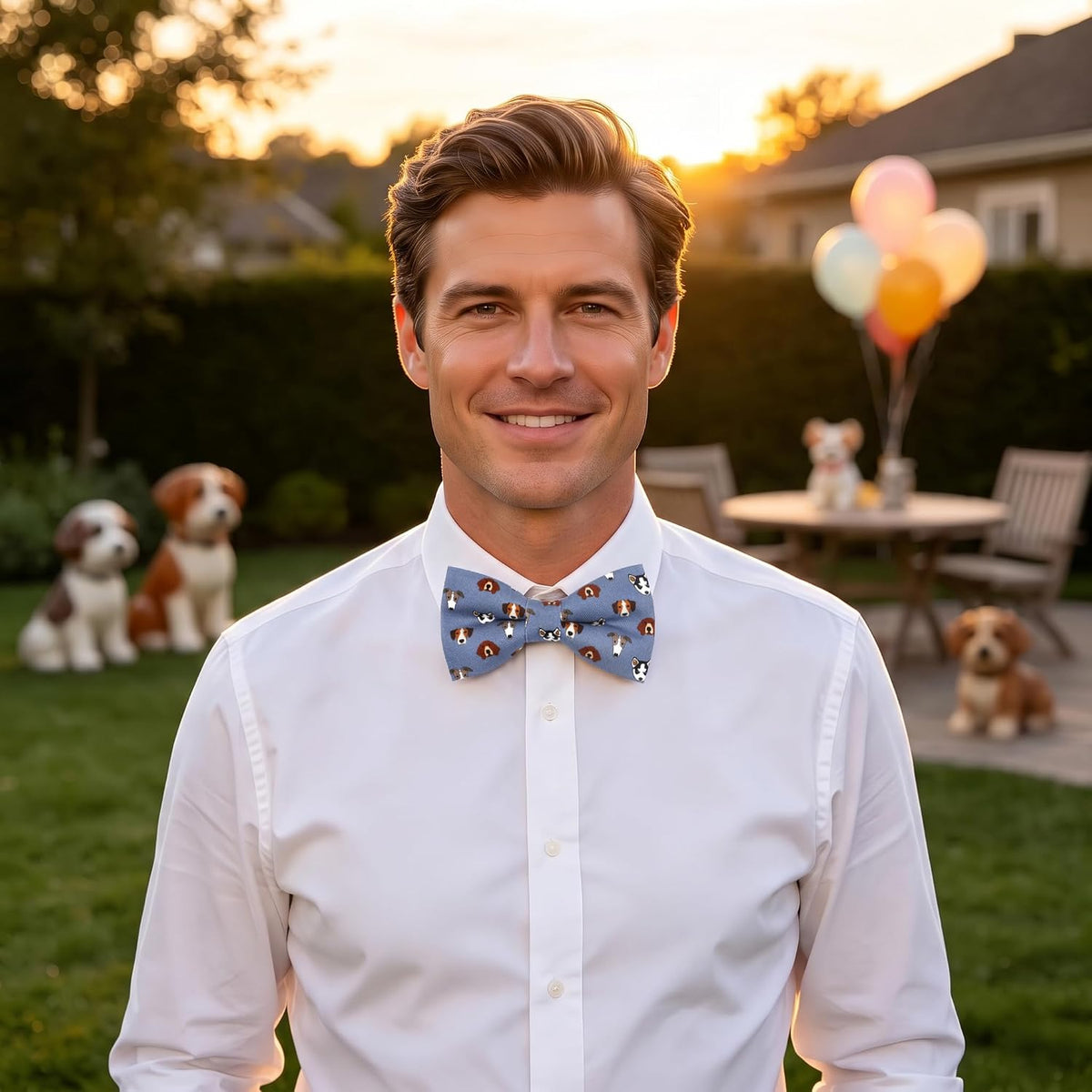 OCIA Cute Pattern Pre-tied Bow Tie Adjustable Bowties for Adult & Children