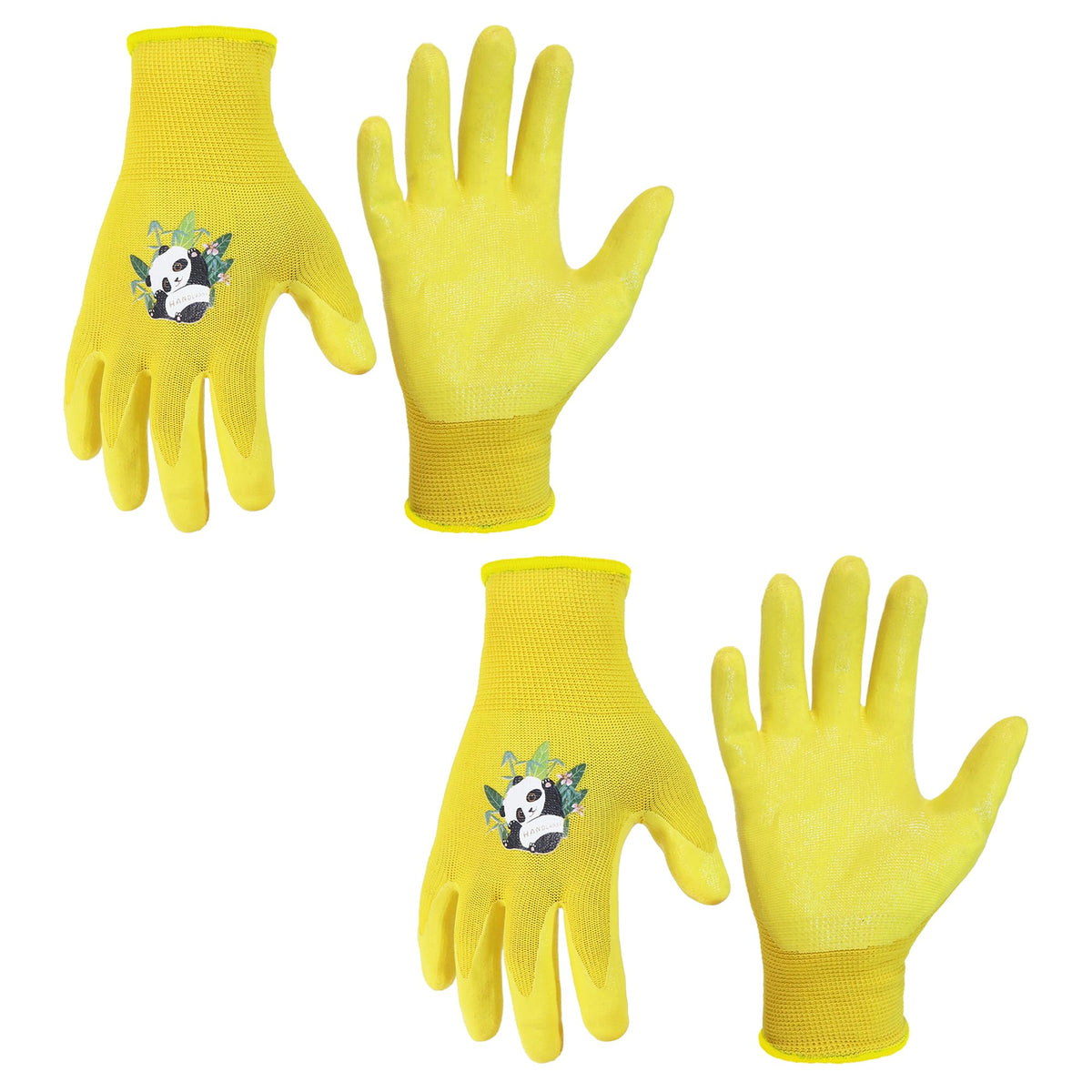HANDLANDY 2 Pairs Kids Gardening Gloves, Grippy Kids Work Gloves, M